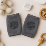 Dark Grey Toddler Wool Knit Leg Warmer (Knee Guard) - Image 3