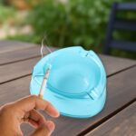 Oblivion Heavy-Duty Transparent Plastic Ashtray with Triple Rest Slots – Anti-Slip Base (1 Pc) - Image 3