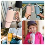 Reusable Stainless Steel Straws Set of 5 (2 Straight straws, 2 Bent straws, 1 Brush) - Image 4