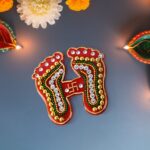 Decorative Laxmi Charan Paduka Sticker Set (Pack of 2 Pc) - Image 4