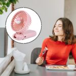 Mini USB Charging Fan with Percentage Display, 5 Speed Modes, and Mobile Stand - Image 7