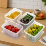 6 Pcs Multipurpose Plastic Food Storage Container Set - Image 7