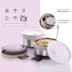Ganesh Steko-2 Double Layer Stainless Steel Insulated Lunch Box Set - Image 4