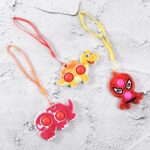 Silicone Push Pop Bubble Fidget Toy Keychain (1 Pc)