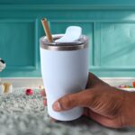 Stainless Steel Insulated Coffee Mug With Wooden Straw (350ml Approx) - Image 3