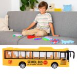 Inertia Bus Toys , High Simulation Yellow Fine Details Mini Bus Model Car Toys Prizes for Gift Collections - Image 6