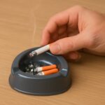 Oblivion Durable Plastic Ashtray with Wide Bowl and Triple Cigarette Holder Slots (1 pc) - Image 6