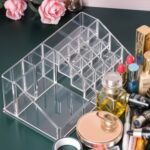 16 Compartment Cosmetic Makeup Jewellery Lipstick Storage Organiser Box, Cosmetic Storage Box Make-up Lipstick Organizer / Lipstick Holder Case  Transparent - Image 7