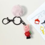 Cute Cartoon Keychain with Fluffy Pom (1 Pc / Mix Design) - Image 6