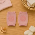 Pink Toddler Wool Knit Leg Warmer (Knee Guard) - Image 3