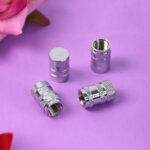 Tire Valve Stem Caps Fit for Genesis Cars. Air Valve Caps Suit for Most Car Truck SUV Wheel Accessories 4pcs Silver. - Image 5