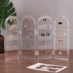 4 Folding Storage Hanger Acrylic Earring Screen Holder Display Stand Clear (1 Set) - Image 7