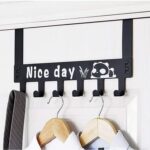 Heavy-Duty Carbon Steel Door Hook Hanger Rack (2 pc / 6 Hook / Black) - Image 5