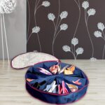 Round Foldable Shoe Organizer Bag 12-Section - Image 3