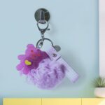 Cute Cartoon Keychain with Fluffy Pom (1 Pc) - Image 8