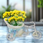 Plastic Cycle Flower vases for Home decor; Bicycle Flower Pot Stand - Image 8