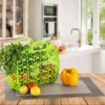 Plastic Foldable Basket Bag || Fruit & Vegetable Storage Basket (3 Pcs Set / Multicolor) - Image 6