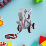 Pull Along Toddler Toy, Pull Along Toy with Attractive Design (Elephant) - Image 6