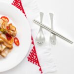 Picnic Dinner Spoon Fork Chopsticks Cutlery Tablewares Set  Traveling Spoon Set High Quality Cutlery Set (4 PC / 1 Set ) - Image 3