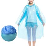 Disposable Raincoat for Kids with Hood and Attachable Round Case, Clear Plastic Raincoats for Emergency, Girls, Boys Disposable Emergency Ball Raincoat For Traveling and Outdoor Activities (1 Pc / Multicolor) - Image 5