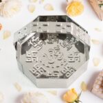 Traditional Stainless Steel Octagon Pooja Basket 1 Pc with Handle - Image 3