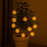 Battery Operated Rattan Ball String Decorative Fairy Lights - Image 4