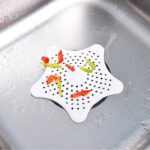 White Silicone Star Shaped Sink Filter Bathroom Hair Catcher Drain Strainers for Basin - Image 4
