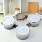 Ganesh Steko-3 Triple Layer Stainless Steel Insulated Lunch Box Set - Image 7