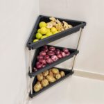 3-Layer Multipurpose Plastic Corner Storage Rack - Image 3
