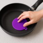 Purple Silicone Dish Scrubber Sponge Mildew Free, Non Stick, Heat Resistant - Image 3