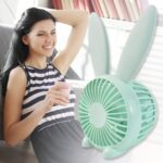 Cute Rabbit USB Desk Fan for Kids & Camping (1 Pc, Plastic, Mist Air) - Image 6