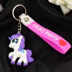 Cute Cartoon Unicorn Keychain with Silicone Strap (1 Pc / Mix design) - Image 3