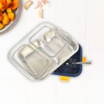 Stainless Steel Lunch Box 2 Section Lunch Box With Spoon - Image 4