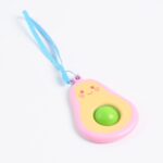 Cute Avocado-Shaped Mini Push Pop Keychain Toy with Strap (1 Pc) - Image 5
