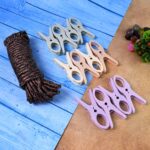 Cloth Drying Rope with Clips – Convenient and Durable Hanging Solution (12 Pc) - Image 3