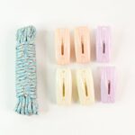 Clothesline Rope with 6 Clips – 6 Meter Approx Heavy Duty Laundry Drying Rope with Clip - Image 5