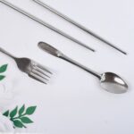 Portable Utensils Travel Camping Cutlery Set 4 Pc With case - Image 6