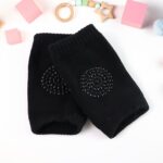 Black Toddler Wool Knit Leg Warmer (Knee Guard) - Image 3