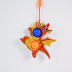 2-Bubble Dragon-Shaped Push Pop Fidget Toy with Strap (1 Pc) - Image 6