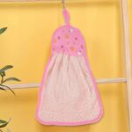 Microfiber Wash Basin Hanging Hand Kitchen Towel Napkin with Loop - Image 4