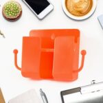1 Pc Orange Wallmount Mobile Stand With Hook for and stuffs purposes. - Image 6