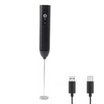 Small Electric Handheld Milk Frother with Stainless Steel Whisk (1 Pc) - Image 3