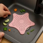 Baby Pink Silicone Star Shaped Sink Filter Bathroom Hair Catcher Drain Strainers for Basin - Image 6