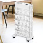 Movable Bookshelf, Large Capacity Rotatable Plastic Rolling Organization Shelf / Rack - Image 3
