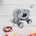 Pull Along Toddler Toy, Pull Along Toy with Attractive Design (Elephant) - Image 3