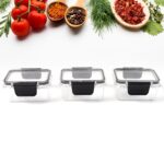 Kitchen Storage Container with Air Seal Lock Lid (3 Piece Set / 250 ML) - Image 6