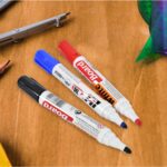 Whiteboard Marker Set (Blue, Black, Red) with Board Duster - Pack of 4 - Image 7
