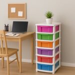 6-Layer Multi-Colored Plastic Storage Drawer Cabinet - Image 5