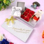 Valentine Day Gift Set Scented Rose Flowers Pack with Teddy - Image 4