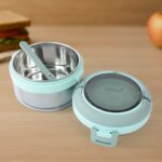 Ganesh Tiara 400ml Stainless Steel Insulated Lunch Box with Leakproof Lid & Folding Spoon - Image 6